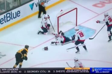 Capitals Goalie #79 Charlie Lindgren makes bare handed save! No Glove 🥅🏒