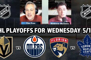 NHL Playoff Predictions Today | Panthers vs Maple Leafs | Oilers vs Golden Knights | PuckTime May 10