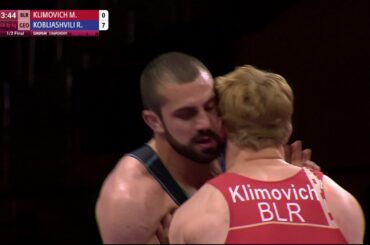 1/2 GR - 87 kg: M. KLIMOVICH (BLR) v. R. KOBLIASHVILI (GEO)