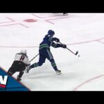 Elias Pettersson Breaks Into Zone With Speed And Rips Puck Past Karel Vejmelka