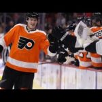 Hear from Travis Sanheim on his first NHL goal after the Flyers 2-1 win vs. Buffalo