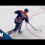 Evan Bouchard Tees Up A 90 MPH Bouch Bomb For Oilers Power-Play Goal