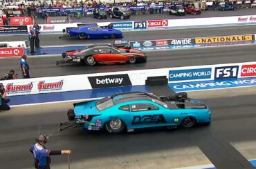 Dwayne Wolfe, Marty Robertson, Dmitry Samorukov, Mason Wright, Lyle Barnett, in the Booth, Pro Mod,