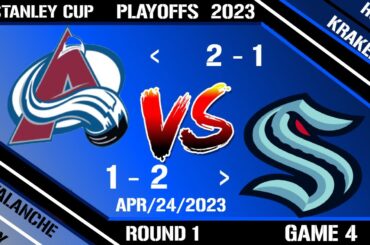 NHL Live Full Game Reactions 1st Round Play Offs Game 4 Colorado Avalanche @ Seattle Kraken