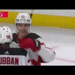 Yegor Sharangovich scores vs Sabres from Jack Hughes pass (2021)