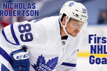 Nicholas Robertson #89 (Toronto Maple Leafs) first NHL goal Aug 6, 2020