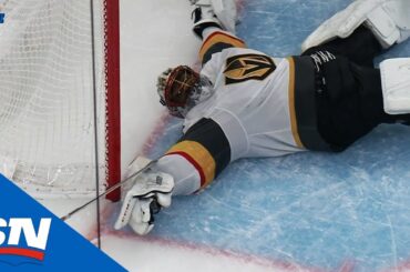 Golden Knights' Subban Makes Snow Angel Save To Save Goal