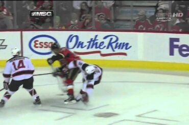 Adam Henrique cranks Jarome Iginla HD {Dual Feed}