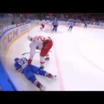 Prospect Vasily Podkolzin gets a terrible hit to the head by Jori Lehtera in the KHL