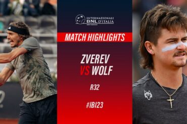 Zverev vs Wolf R32 Match Highlights #IBI23