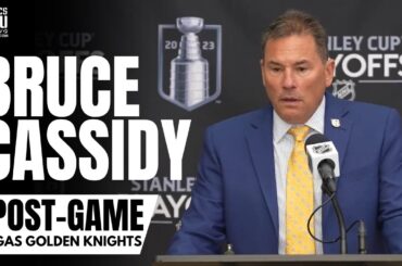 Bruce Cassidy Reacts to Vegas Golden Knights Series Win vs. Edmonton Oilers & Jack Eichel Impact