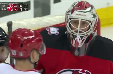 Vitek Vanecek's two big saves on Staal vs Hurricanes in game 4 (5/9/23)