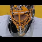 Fleury all smiles after making a big save on Ovechkin