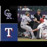 Rockies vs. Rangers Game Highlights (5/20/23) | MLB Highlights