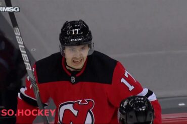 Yegor Sharangovich 1-st NHL Goal Devils vs Bruins (16/01/21)