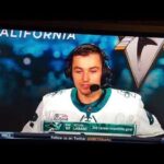 San Jose Sharks, Kevin Labanc TV interview discussing training in the off-season with Cathy Andrade.