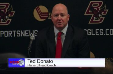 Harvard Coach Ted Donato Pleased with Win vs. BC