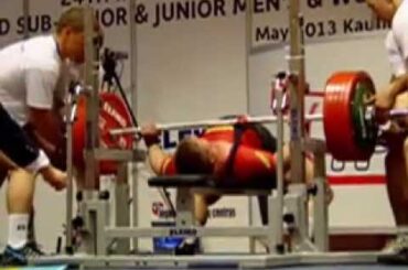 Sergey Knyazev / Kniazev (RUS) 2.att.: 295 kg WR - 2013 IPF World Men's Benchpress Championships