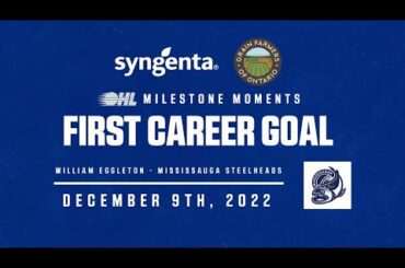 OHL Milestone | William Eggleton | First Career Goal