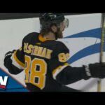 David Pastrnak Sneaks In Five-Hole After Receiving No-Look Stretch Pass From Charlie McAvoy