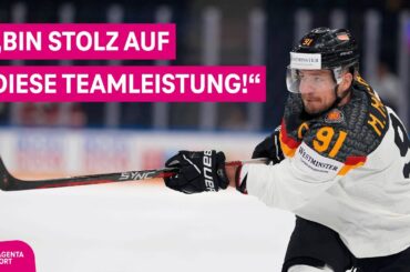 Moritz Müller & JJ Peterka nach dem Sieg gegen die Schweiz | IIHF Eishockey-WM | MAGENTA SPORT