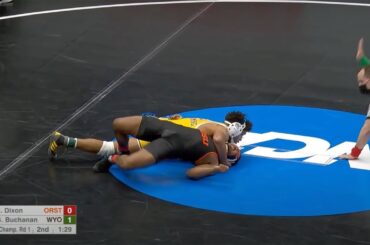 197lbs Stephen Buchanan (Wyoming) fall JJ Dixon (Oregon State)