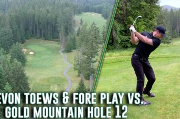 New York Islander Devon Toews & Fore Play Play Hole 12 At Gold Mountain Golf Club