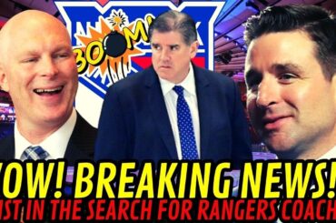 💥TODAY'S LATEST NEWS FROM THE NEW YORK RANGERS! WOW! BREAKING NEWS! TWIST IN THE SEARCH FOR RANGERS