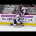 Washington Capitals Steve Oleksy loses skate blade