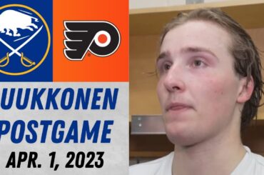 Ukko-Pekka Luukkonen Postgame Interview vs Philadelphia Flyers (4/1/2023)