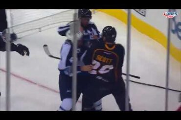 Justin Scott vs Brendan Lemieux Oct 13, 2017