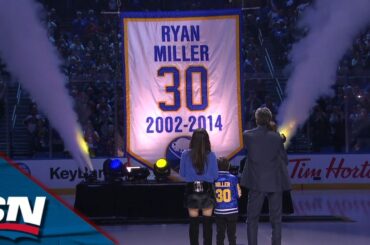 Buffalo Sabres Retire Ryan Miller's Number In Heartfelt Pregame Ceremony