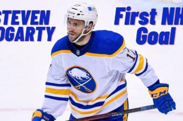 Steven Fogarty #17 (Buffalo Sabres) first NHL goal Mar 31, 2021