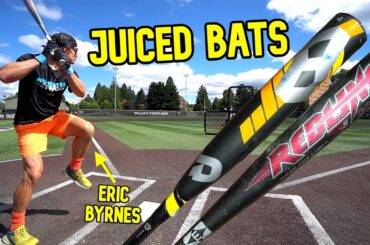 DEMARINI CF8 vs. EASTON REDLINE | Featuring ex-MLB Player ERIC BYRNES (new exit velo PR!!!)