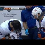 Mathew Barzal Left Bloody After Friendly Fire