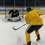 Goalie Drills: Shooting.  2 shots.