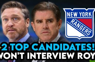 New York Rangers Have 2 Top Head Coaching Candidates & Won't Interview Patrick Roy Update!