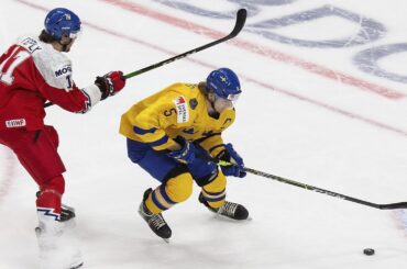 Sweden's Captain Philip Broberg at 2021 World Juniors Media Conference