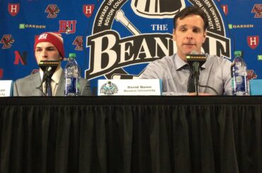 BU coach David Quinn, Danny O'Regan on Beanpot win over Northeastern