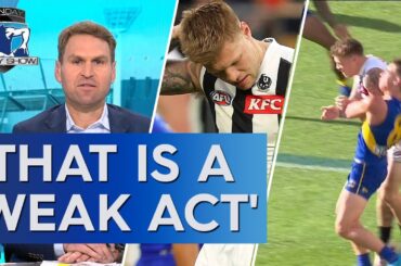 Kane Cornes calls out Jordan De Goey after 'sickening' bump on Eagles teenager - Sunday Footy Show