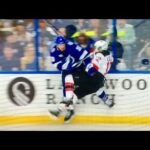 J.T. Miller brings the pain vs. Ben Lovejoy! NJ Devils at TB Lightning Game 2 - 2018 NHL Playoffs