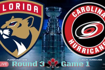🚨LIVE NHL PLAYOFFS ALERT🚨 Florida Panthers 🐾 take on Carolina Hurricanes 🌪️ in ROUND 3 GAME 1 🏒