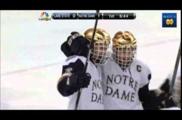 Robbie Russo Assist Notre Dame vs Lake Superior St 10-19-14