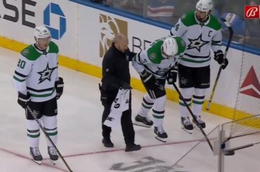 John Klingberg Helped Off The Ice