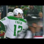 Radek Faksa assists on Glendening's goal vs Wild in game 3 (4/21/23)