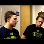 Shawn Hunwick and Carl Hagelin, post-game, Feb. 12, 2011.MOV