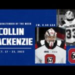 67's Collin MacKenzie named OHL Goaltender of the Week