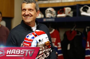 Guenther Steiner hits the ice as an NHL goalie