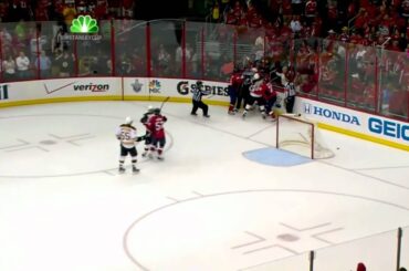 Nicklas Backstrom crosschecks Rich Peverley. April 17th 2012