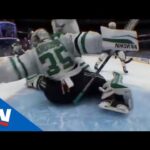 Anton Khudobin Stretches Across Crease To Rob Nazem Kadri With Desperation Save